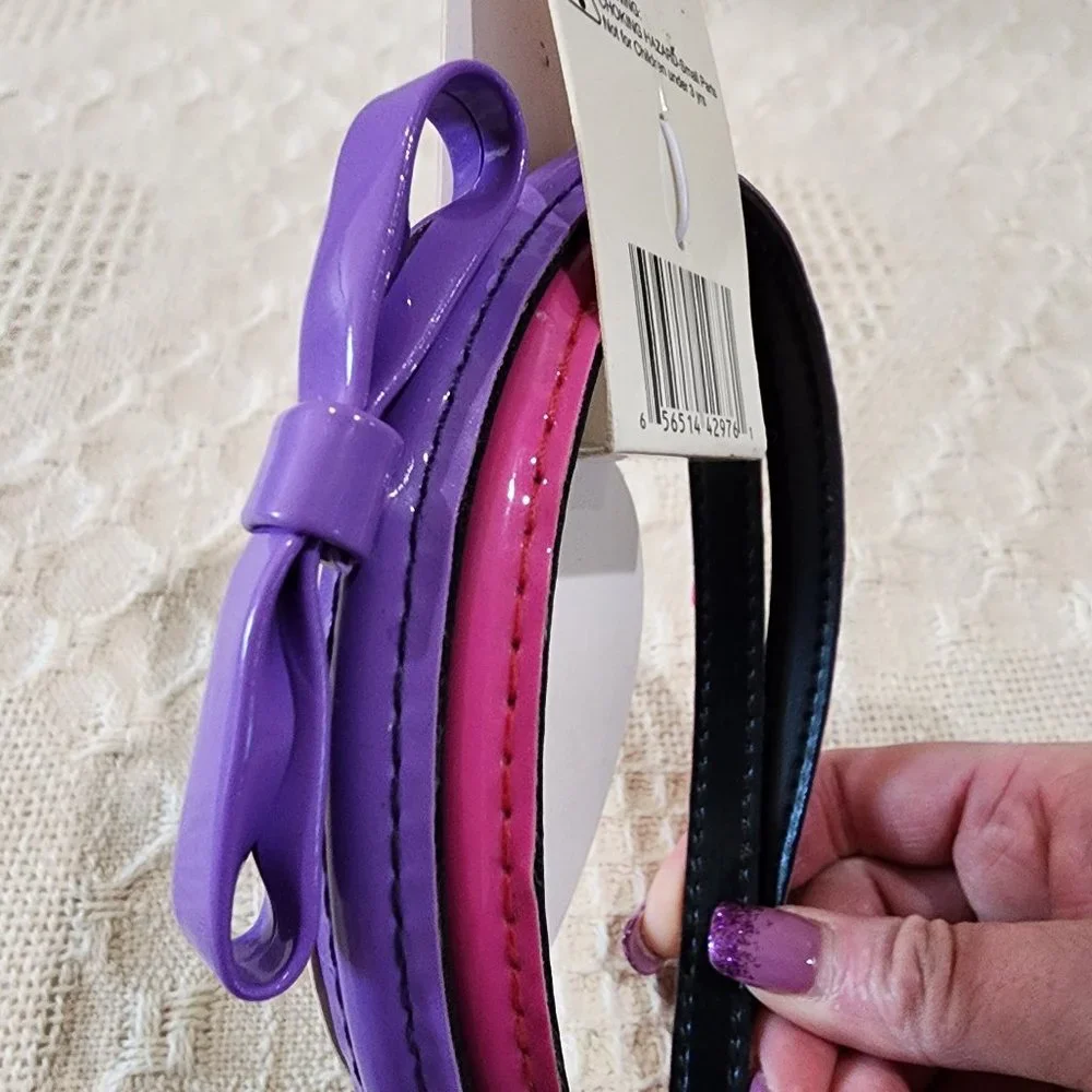 Girls Pink Purple 2-pack Pair of Headbands Bows Kid Shiny BarbiecoreKid Shiny